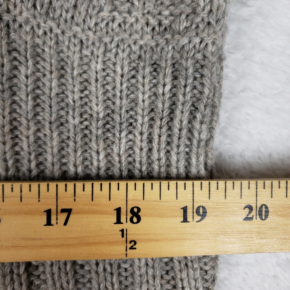 Apt 9 Womens XL Gray Hooded Pointelle Knit Button Cardigan Sweater Scalloped Hem - Picture 10 of 11